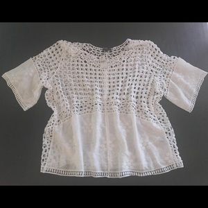 Gorgeous White Blouse/Coverup Plus Size